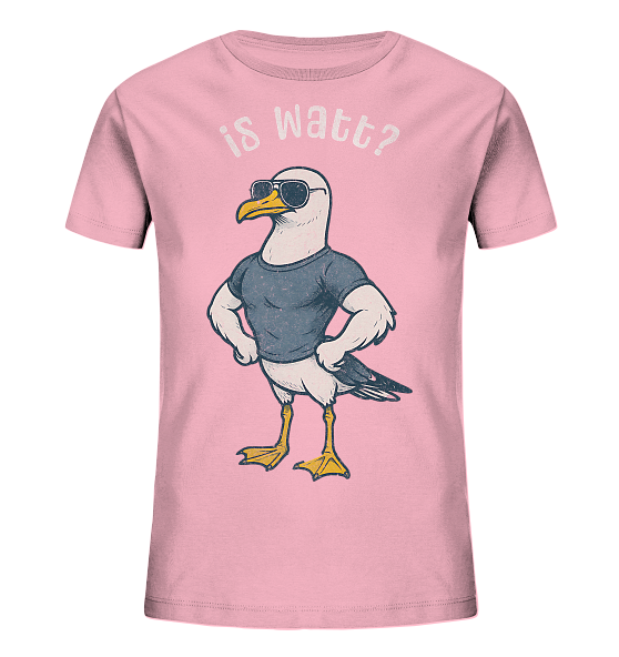 Is Watt Starke Möwe mit lustigem Spruch - Kinder Bio Shirt