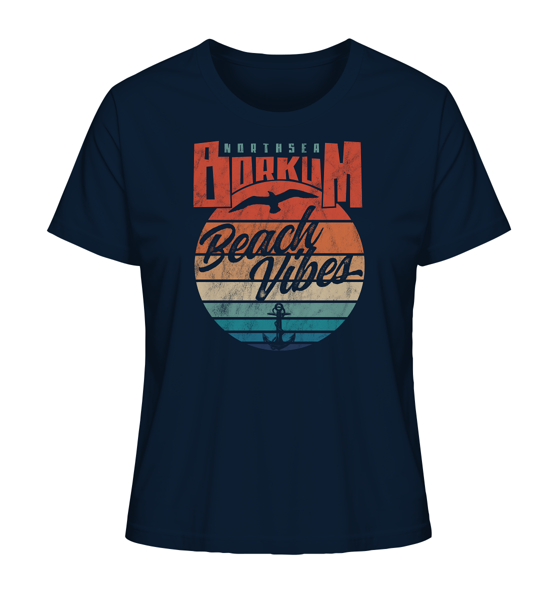 Borkum Beach Vibes - Damen Premium Bio Shirt - Kiebitzdelle
