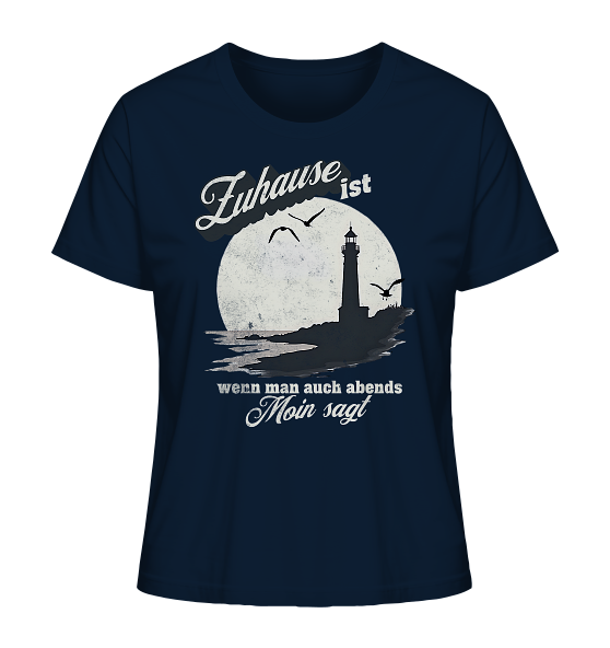 Moin Spruch Zuhause - Damen Premium Bio Shirt - Kiebitzdelle