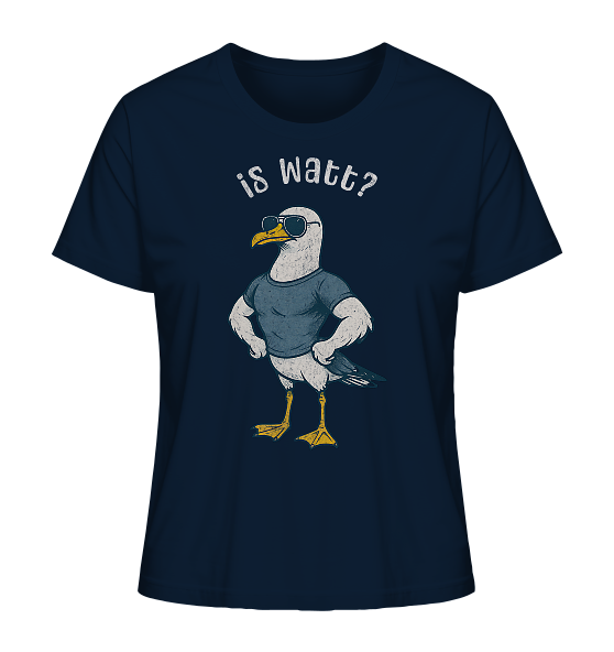Is Watt Starke Möwe mit lustigem Spruch - Damen Premium Bio Shirt - Kiebitzdelle