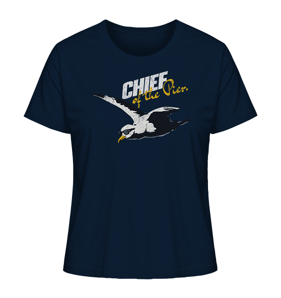 Chief of the Pier Chef Möwe mit Sonnenbrille - Damen Premium Bio Shirt - Kiebitzdelle