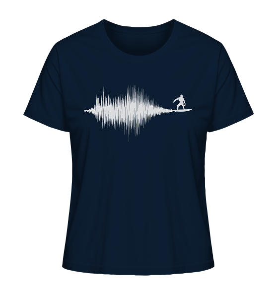 Soundwave Schallewelle Surfer Equilizer - Damen Premium Bio Shirt - Kiebitzdelle