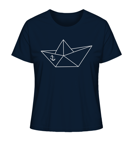 Papierschiff Papierboot Origami - Damen Premium Bio Shirt - Kiebitzdelle
