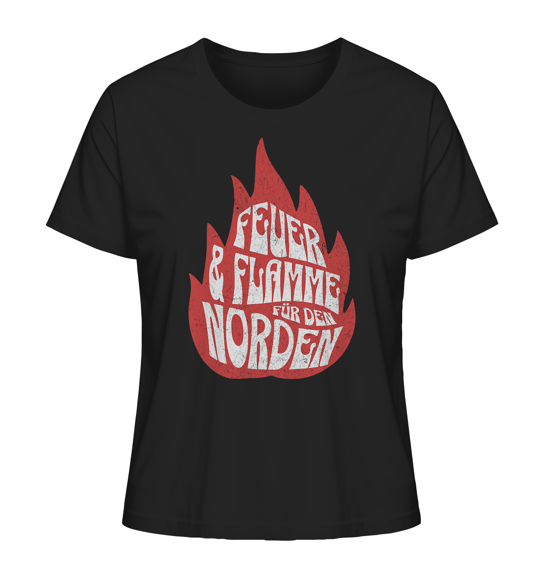 Feuer und Flamme für den Norden - Damen Premium Bio Shirt - Kiebitzdelle