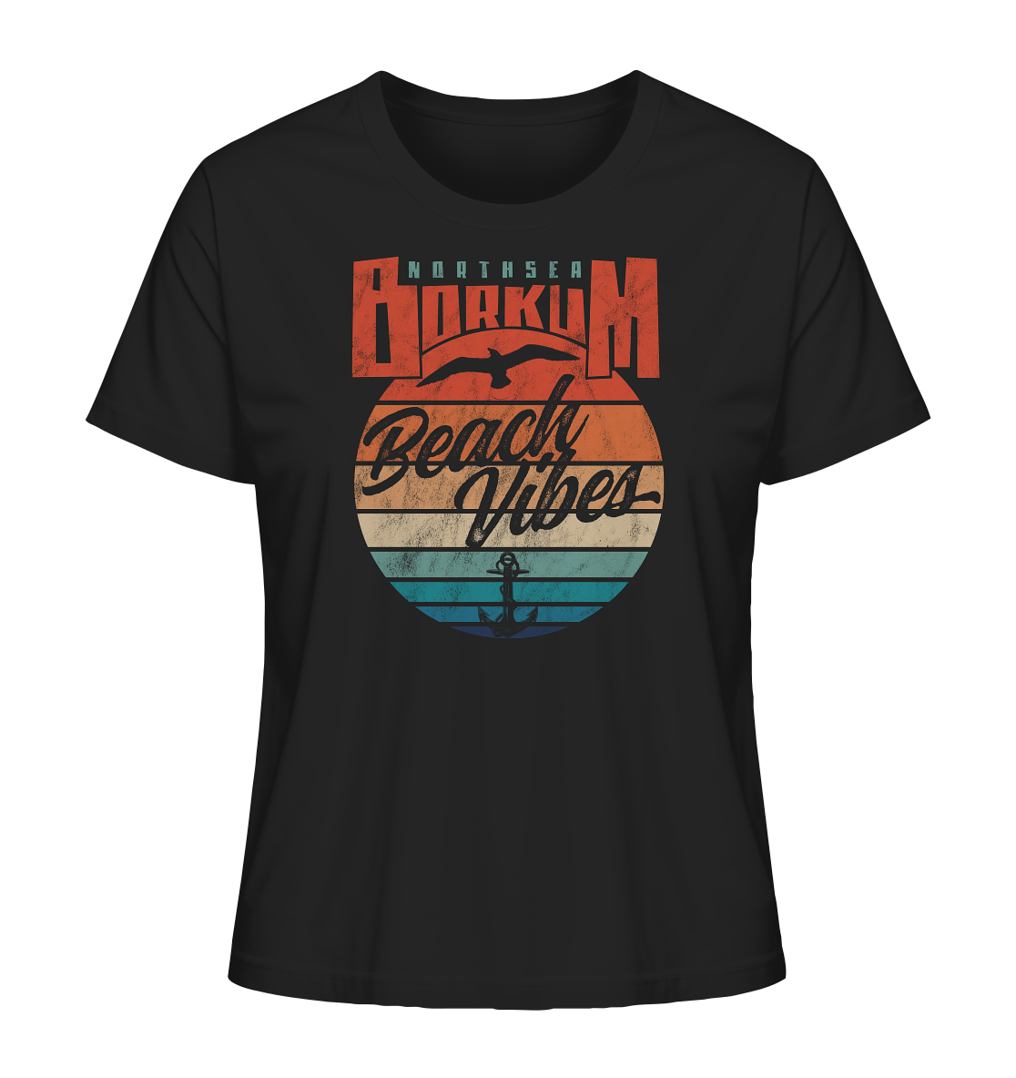 Borkum Beach Vibes - Damen Premium Bio Shirt - Kiebitzdelle