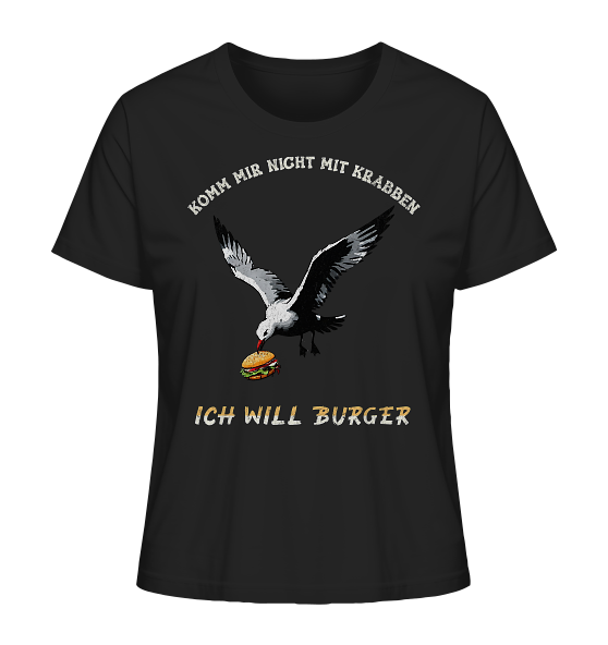 Freche Möwe will Burger statt Krabben - Damen Premium Bio Shirt - Kiebitzdelle