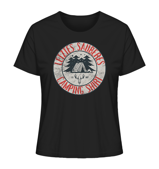 Letztes sauberes Camping Shirt - Damen Premium Bio Shirt - Kiebitzdelle