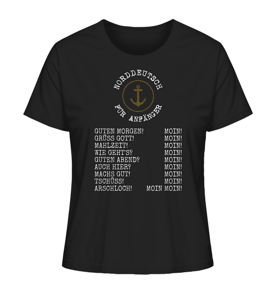 Norddeutsch für Anfänger - Damen Premium Bio Shirt - Kiebitzdelle