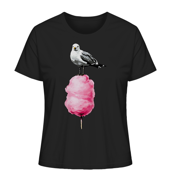 Möwe auf Zuckerwatte - Damen Premium Bio Shirt - Kiebitzdelle