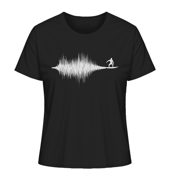Soundwave Schallewelle Surfer Equilizer - Damen Premium Bio Shirt - Kiebitzdelle