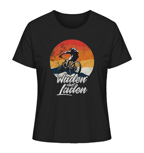 Waden statt Laden Fahrrad E-Bike Radtrikot - Damen Premium Bio Shirt - Kiebitzdelle