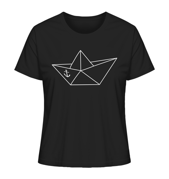 Papierschiff Papierboot Origami - Damen Premium Bio Shirt - Kiebitzdelle
