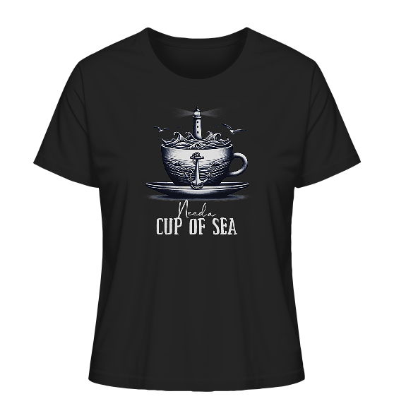 Need a cup of sea - Damen Premium Bio Shirt - Kiebitzdelle