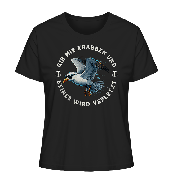 Gib mir Krabben und keiner wird verletzt - Damen Premium Bio Shirt - Kiebitzdelle