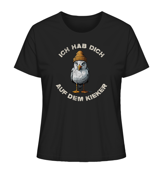 Ich hab Dich auf dem Kieker Möwe Spruch - Damen Premium Bio Shirt - Kiebitzdelle