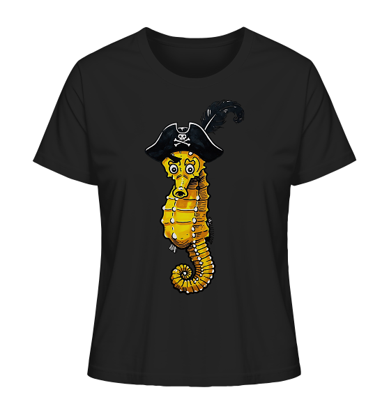 Seepferdchen Seeräuber Pirat - Damen Premium Bio Shirt