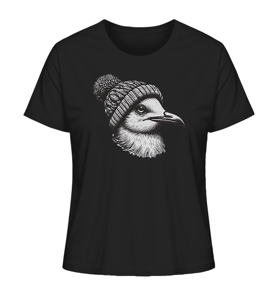 Coole Möwe mit Pudelmütze - Damen Premium Bio Shirt