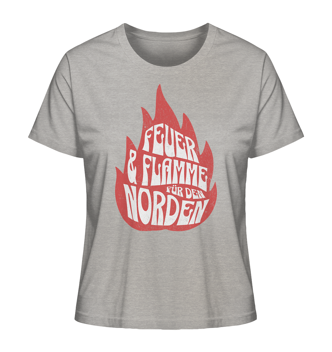 Feuer und Flamme für den Norden - Damen Premium Bio Shirt - Kiebitzdelle