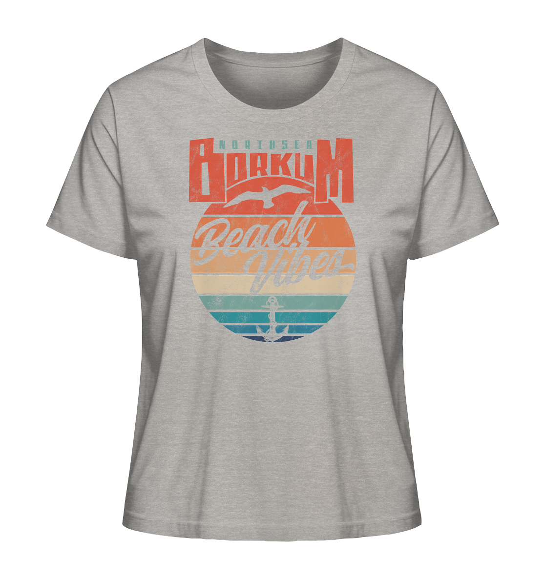 Borkum Beach Vibes - Damen Premium Bio Shirt - Kiebitzdelle