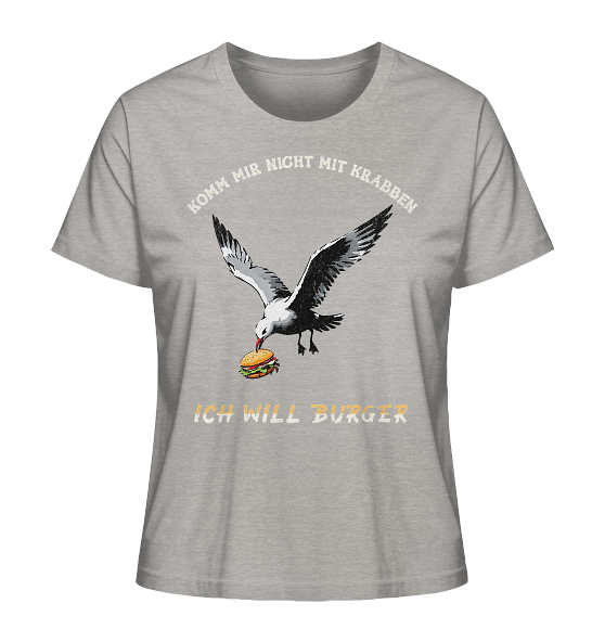 Freche Möwe will Burger statt Krabben - Damen Premium Bio Shirt