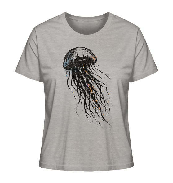 Street Art Qualle - Damen Premium Bio Shirt - Kiebitzdelle