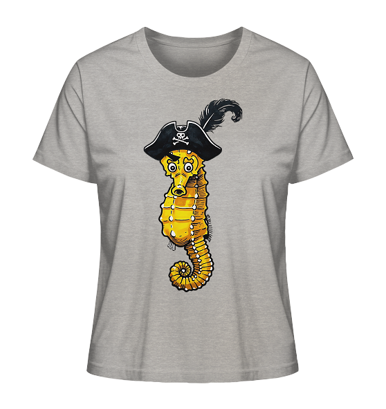 Seepferdchen Seeräuber Pirat - Damen Premium Bio Shirt - Kiebitzdelle