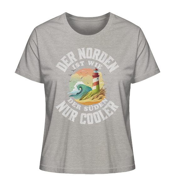 Der Norden ist wie der Süden nur Cooler Spruch - Damen Premium Bio Shirt - Kiebitzdelle