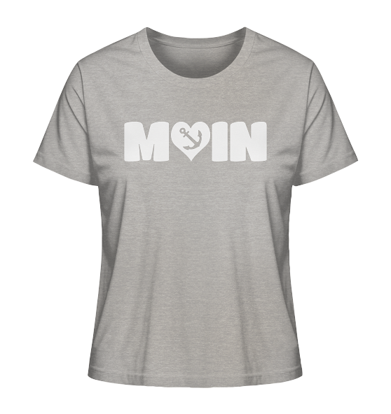 Moin Spruch mit Herz Anker  - Damen Premium Bio Shirt