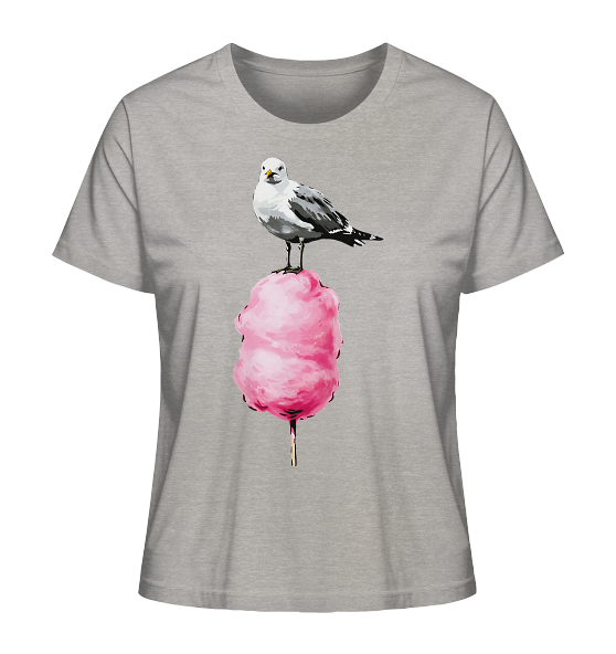 Möwe auf Zuckerwatte - Damen Premium Bio Shirt - Kiebitzdelle