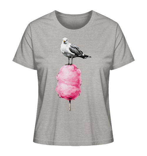 Möwe auf Zuckerwatte - Damen Premium Bio Shirt - Kiebitzdelle