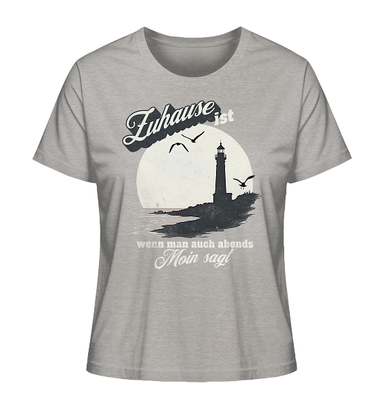 Moin Spruch Zuhause - Damen Premium Bio Shirt - Kiebitzdelle