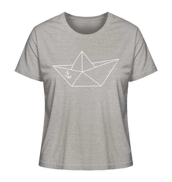 Papierschiff Papierboot Origami - Damen Premium Bio Shirt - Kiebitzdelle