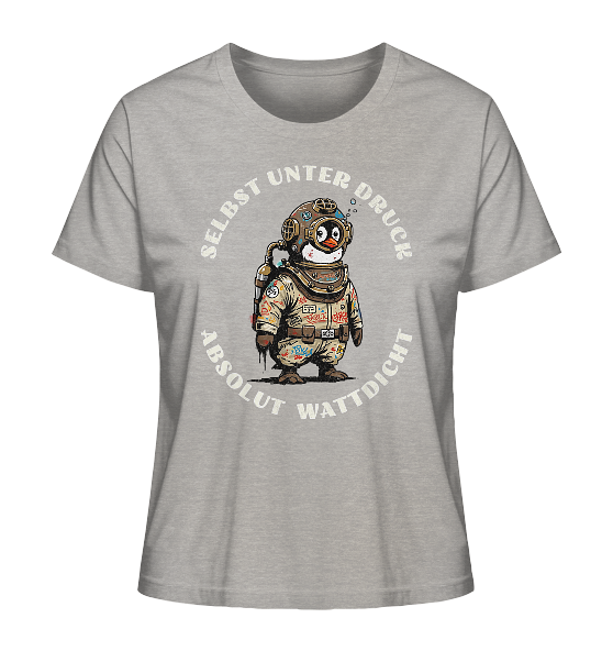 Wattdicht Pinguin Taucher mit lustigem Spruch - Damen Premium Bio Shirt