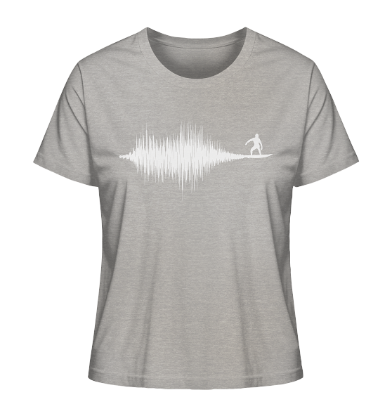Soundwave Schallewelle Surfer Equilizer - Damen Premium Bio Shirt - Kiebitzdelle