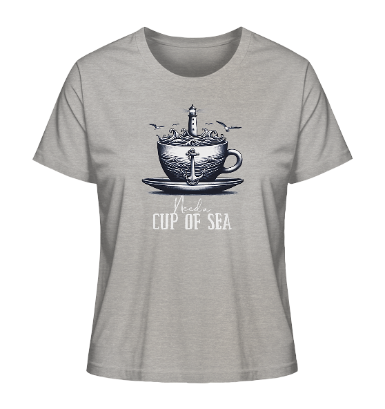 Need a cup of sea - Damen Premium Bio Shirt - Kiebitzdelle