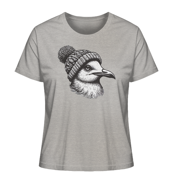 Coole Möwe mit Pudelmütze - Damen Premium Bio Shirt - Kiebitzdelle