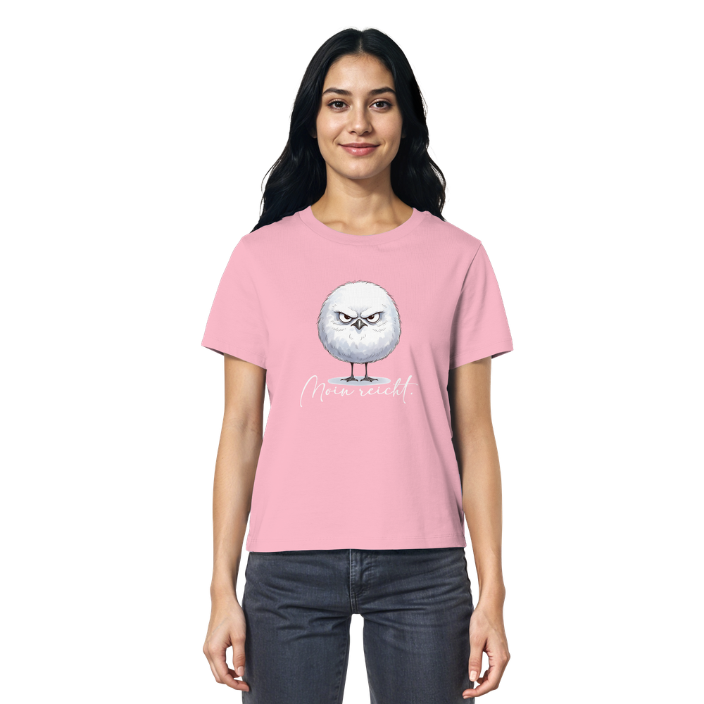 Moin reicht - Grimmige runde Möwe - Ladies Organic Shirt
