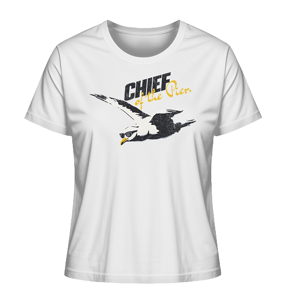 Chief of the Pier Chef Möwe mit Sonnenbrille - Damen Premium Bio Shirt - Kiebitzdelle