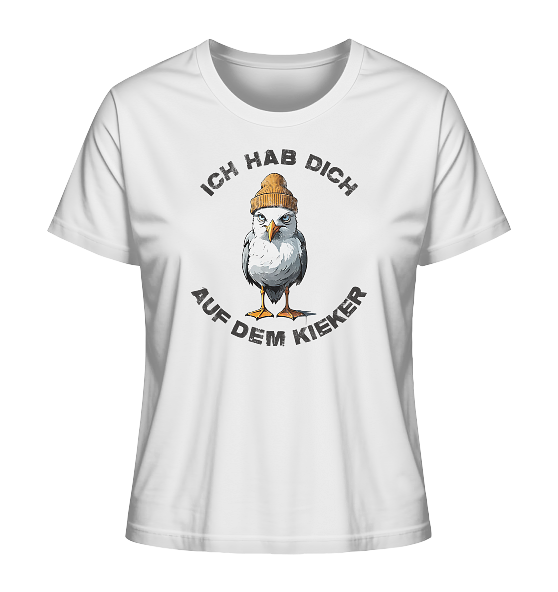 Ich hab Dich auf dem Kieker Möwe Spruch - Damen Premium Bio Shirt - Kiebitzdelle