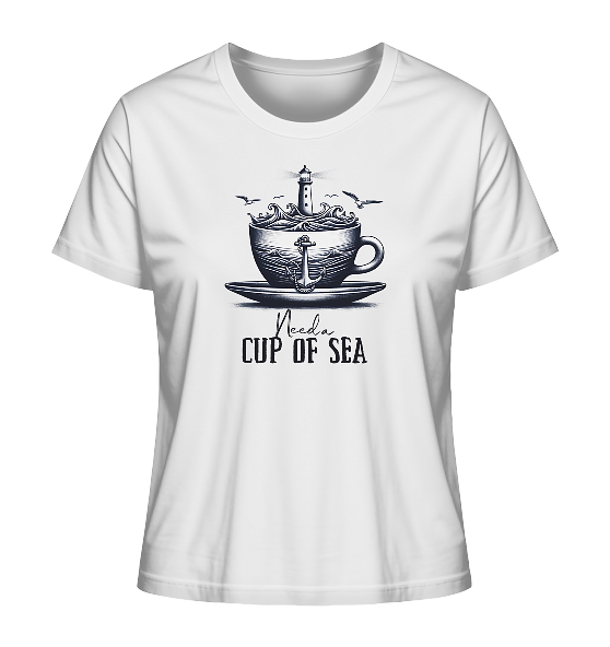 Need a cup of sea - Damen Premium Bio Shirt - Kiebitzdelle
