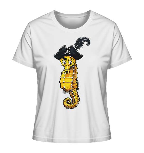 Seepferdchen Seeräuber Pirat - Damen Premium Bio Shirt - Kiebitzdelle