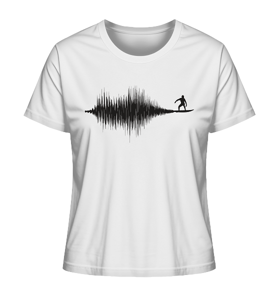Soundwave Schallewelle Surfer Equilizer - Damen Premium Bio Shirt - Kiebitzdelle