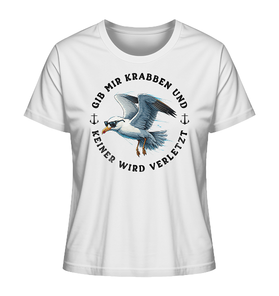 Gib mir Krabben und keiner wird verletzt - Damen Premium Bio Shirt - Kiebitzdelle