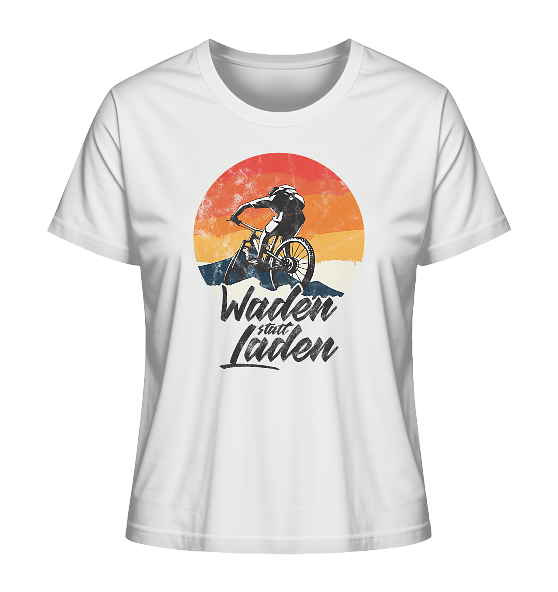 Waden statt Laden Fahrrad E-Bike Radtrikot - Damen Premium Bio Shirt - Kiebitzdelle
