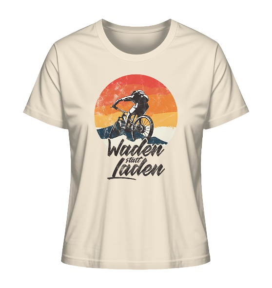 Waden statt Laden Fahrrad E-Bike Radtrikot - Damen Premium Bio Shirt - Kiebitzdelle