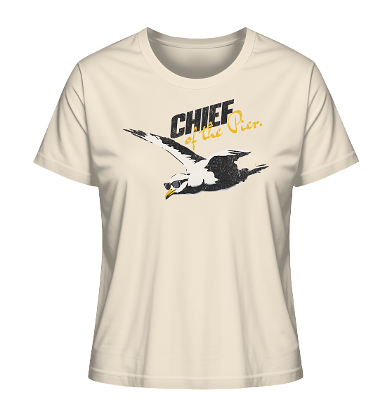Chief of the Pier Chef Möwe mit Sonnenbrille - Damen Premium Bio Shirt - Kiebitzdelle