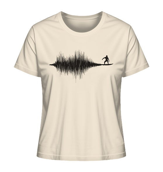 Soundwave Schallewelle Surfer Equilizer - Damen Premium Bio Shirt - Kiebitzdelle