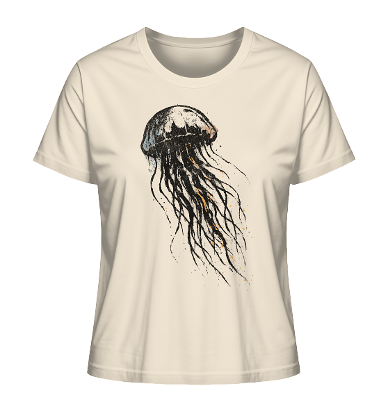 Street Art Qualle - Damen Premium Bio Shirt - Kiebitzdelle