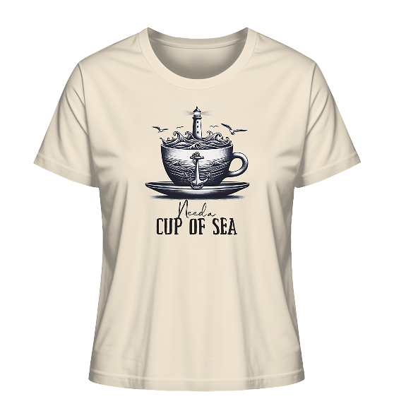 Need a cup of sea - Damen Premium Bio Shirt - Kiebitzdelle