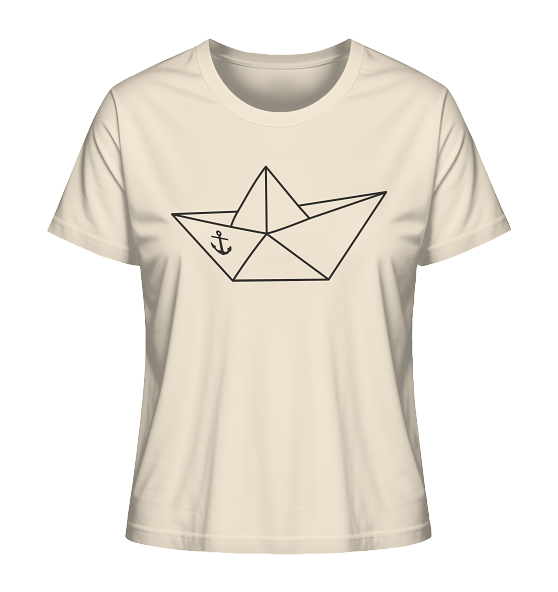 Papierschiff Papierboot Origami - Damen Premium Bio Shirt - Kiebitzdelle